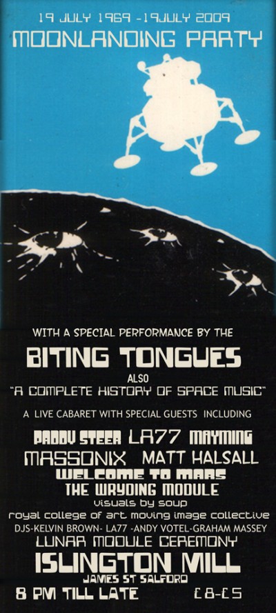 moonlanding party flyer