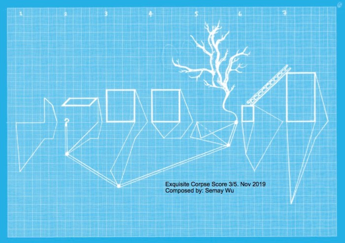 Exquisite Corpse Score 3:5 Nov 2019